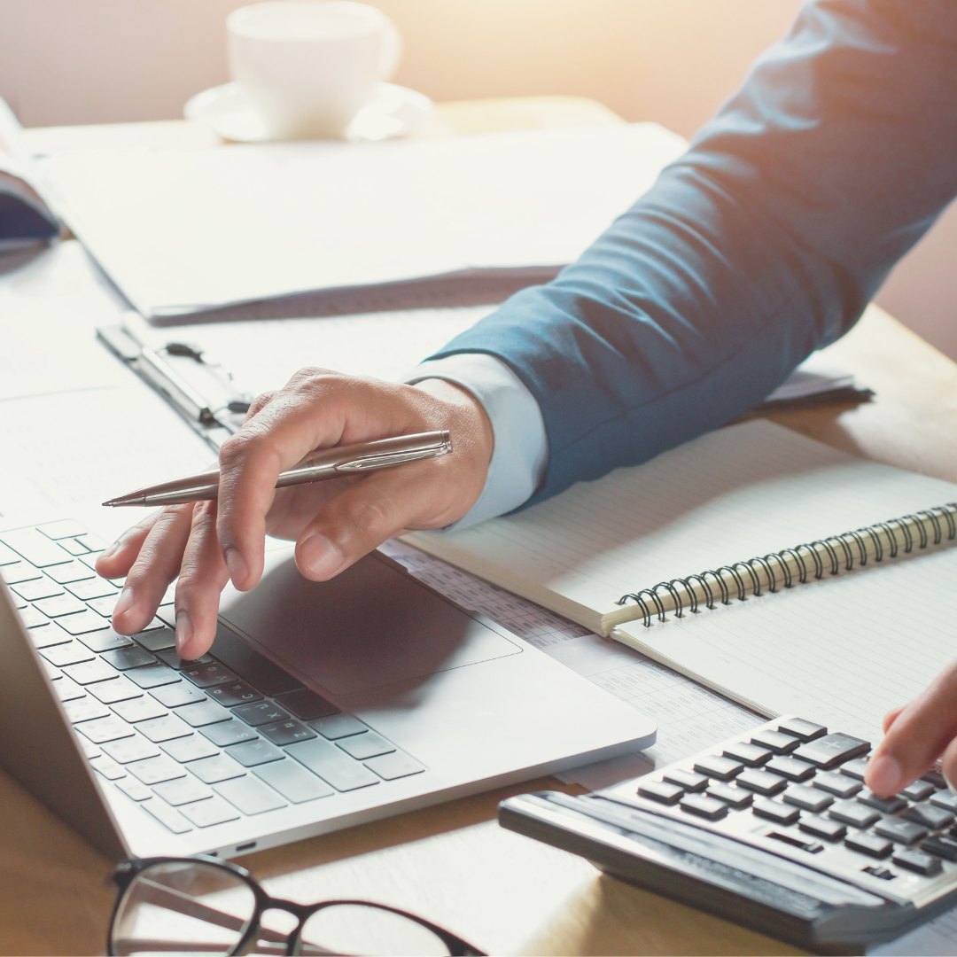 Accounting firms An accountant completing work